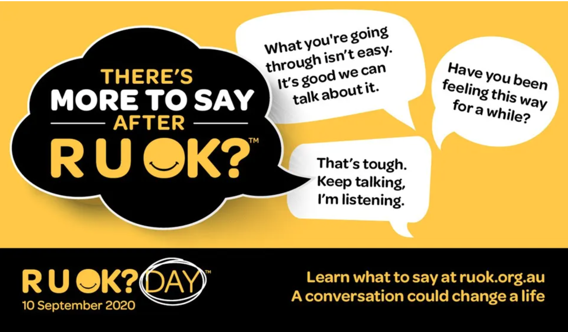 R U OK Day 2020 There's more to say after R U OK