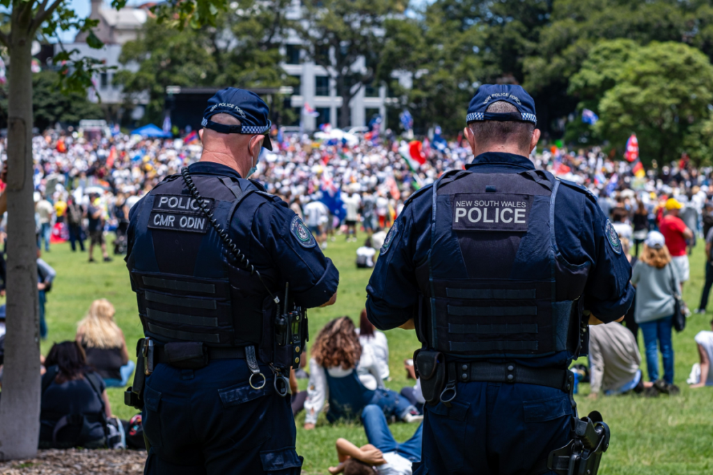 assaulting a police officer